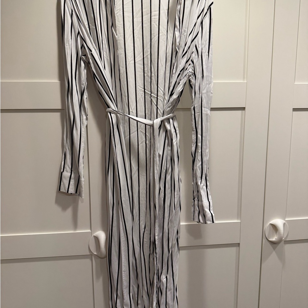 Elegant Striped White Dress